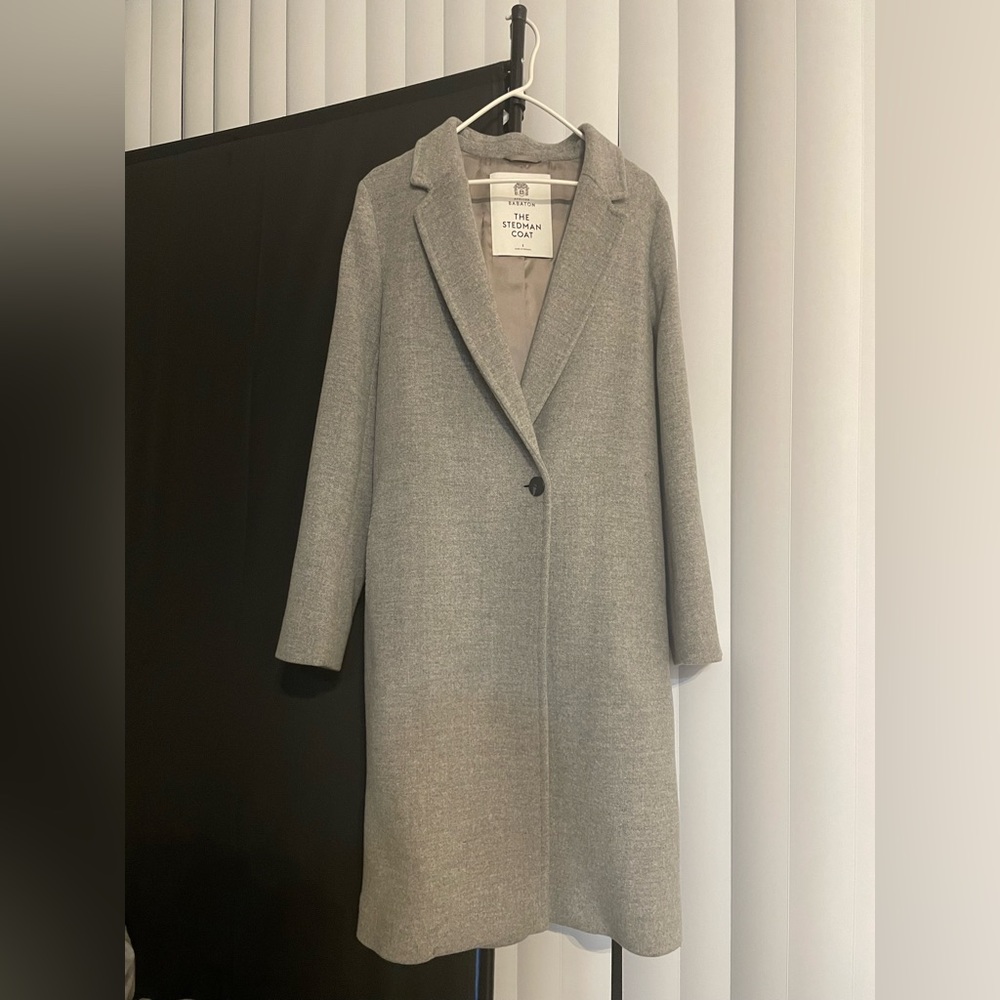 Aritzia Babaton Stedman Coat Lined Heather Gray
